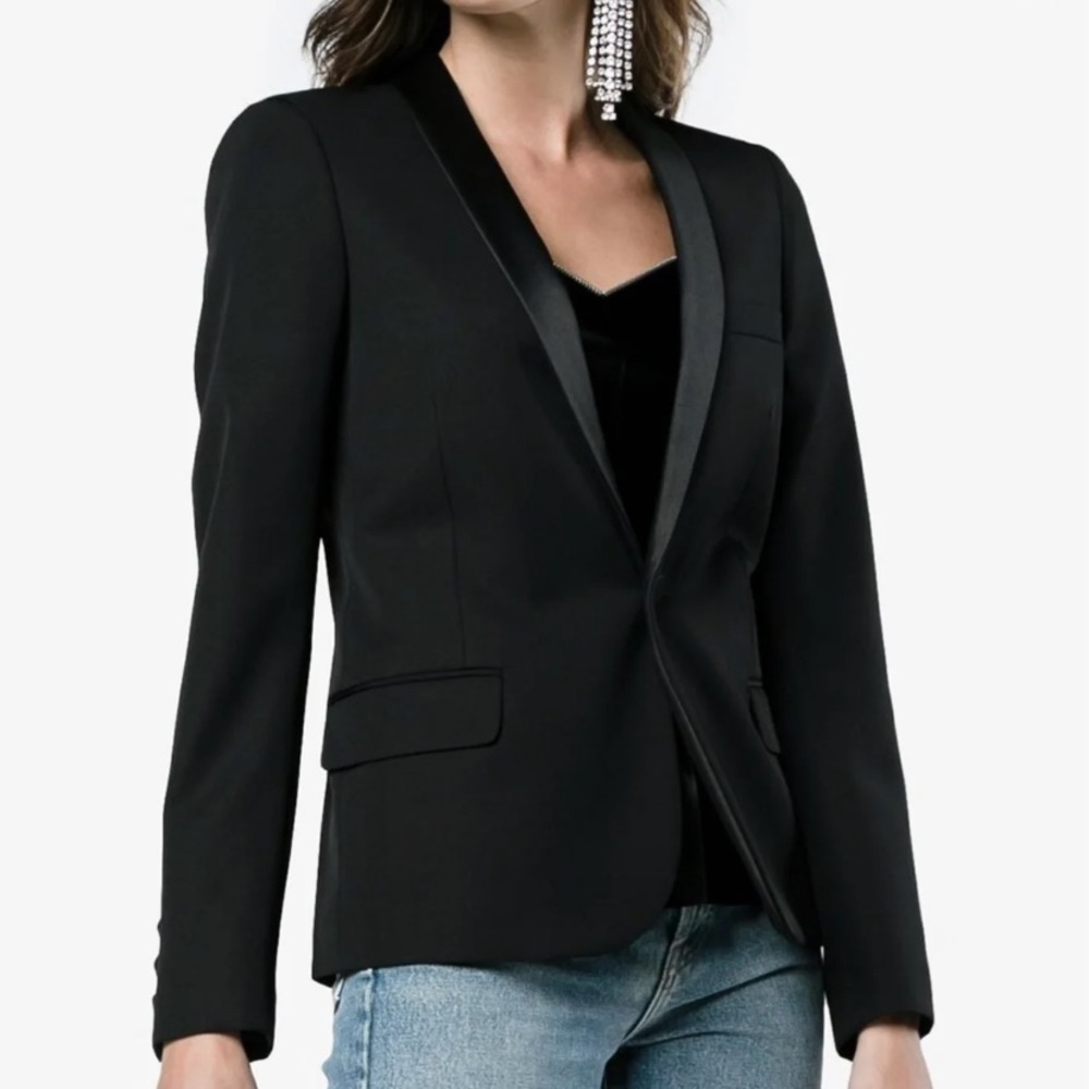 Saint Laurent Le Smoking Cropped Blazer sz 42 ✨Host Pick✨